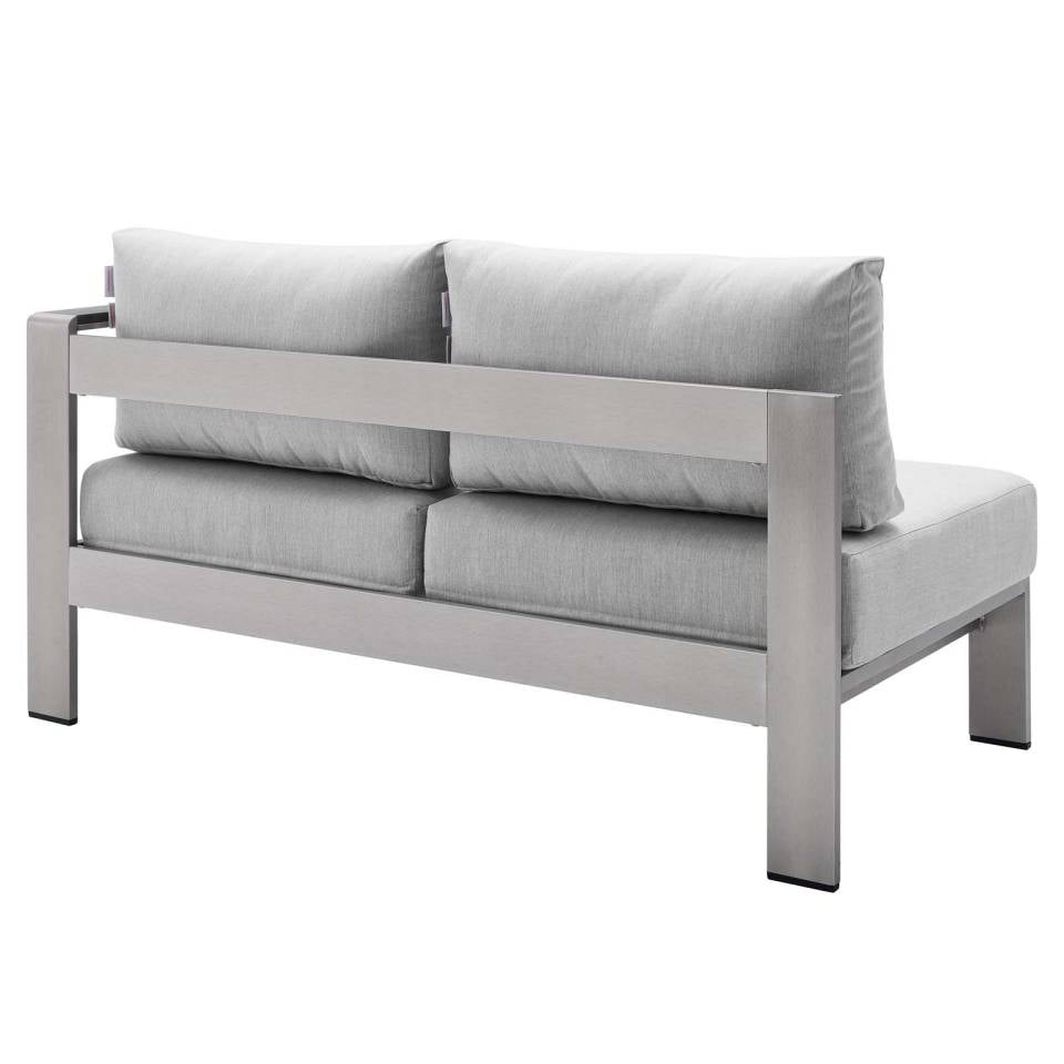 Modway Shore Sunbrella® Fabric Aluminum Outdoor Patio Right-Arm Loveseat - EEI-4222 | Outdoor Sofas, Loveseats & Sectionals | Modishstore - 7