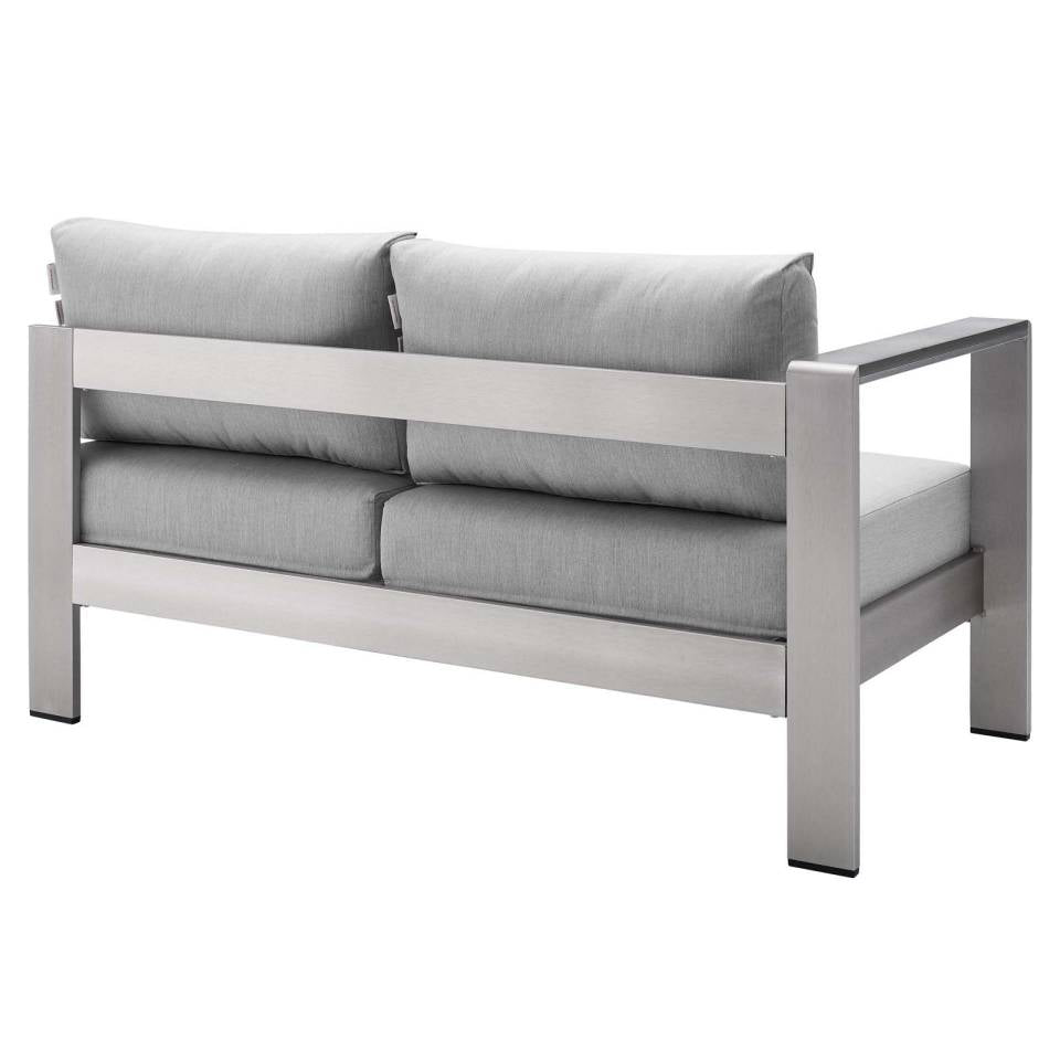 Modway Shore Sunbrella® Fabric Aluminum Outdoor Patio Left-Arm Loveseat - EEI-4223 | Outdoor Sofas, Loveseats & Sectionals | Modishstore - 8