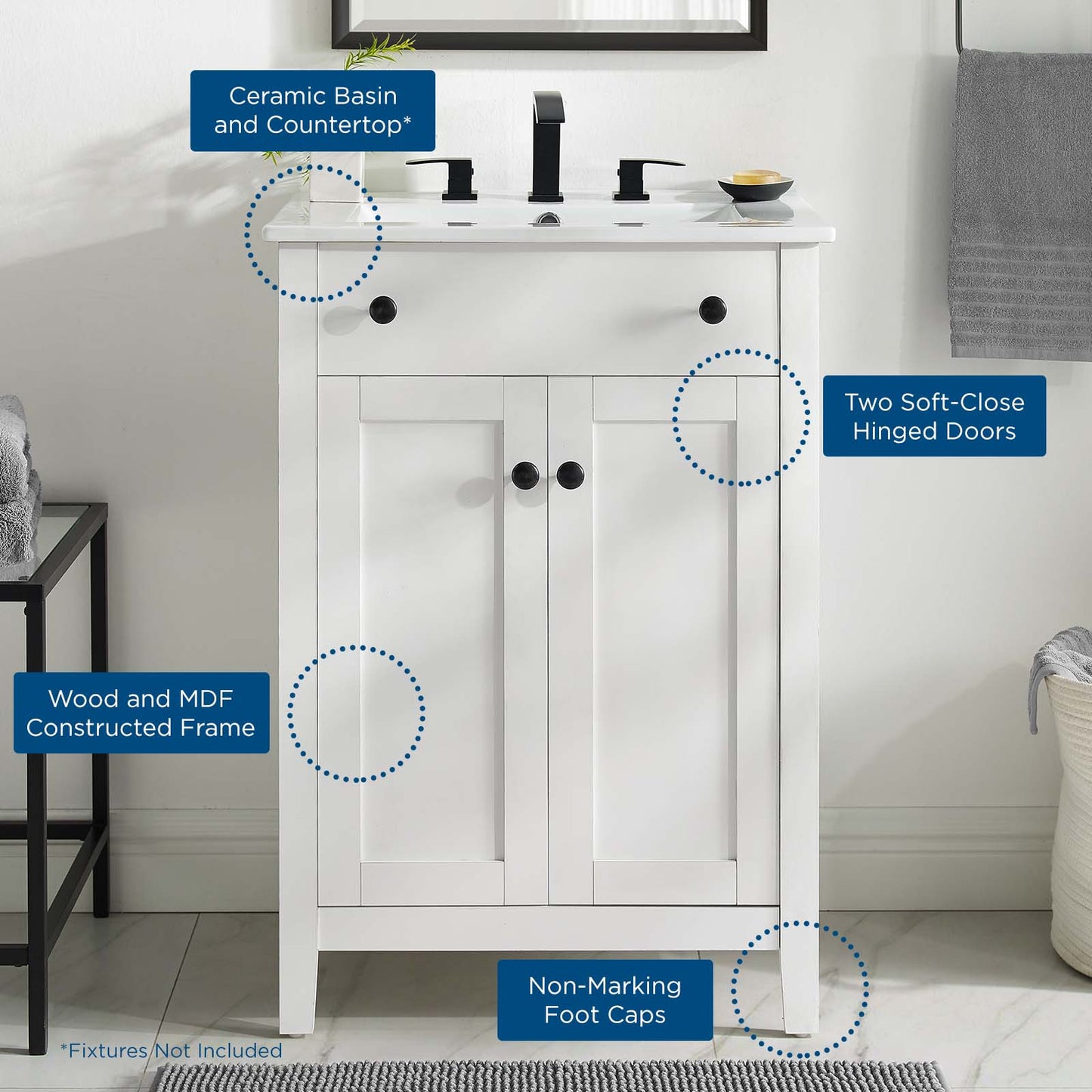 Modway Nantucket 24" Bathroom Vanity - EEI-4250 | Bathroom Accessories | Modishstore - 10