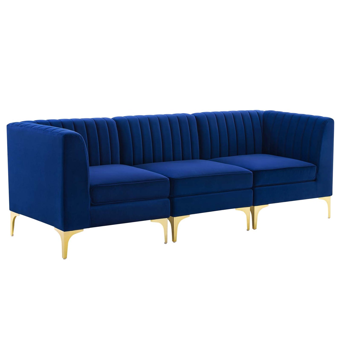 Modway Triumph Channel Tufted Performance Velvet 3-Seater Sofa - EEI-4347 | Sofas | Modishstore - 10