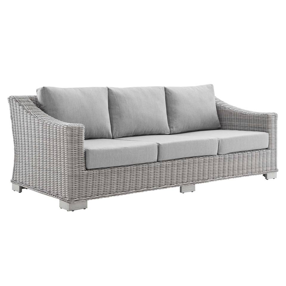 Modway Conway Sunbrella® Outdoor Patio Wicker Rattan 4-Piece Furniture Set - EEI-4359 | Outdoor Sofas, Loveseats & Sectionals | Modishstore - 15