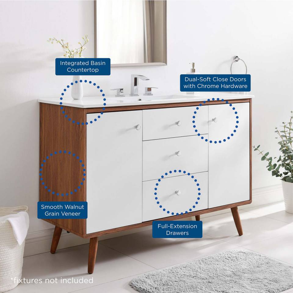 Modway Transmit 48" Single Sink Bathroom Vanity | Bathroom Accessories | Modishstore-11