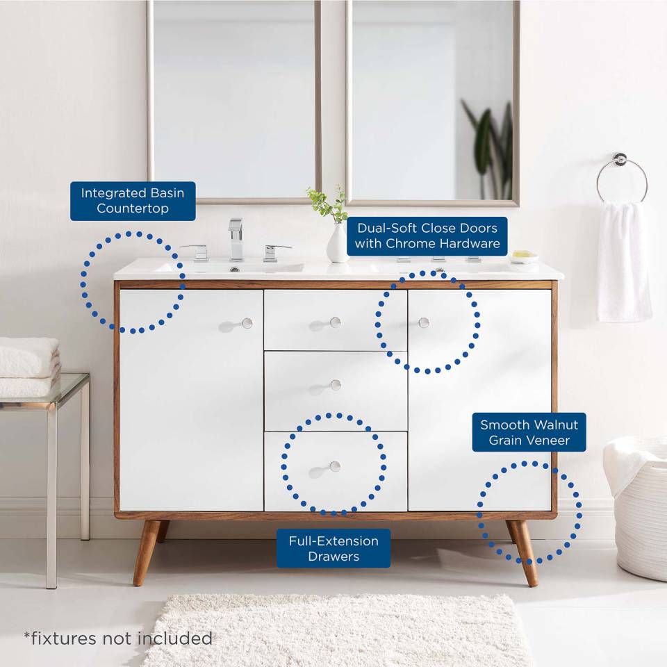 Modway Transmit 48" Double Sink Bathroom Vanity | Bathroom Accessories | Modishstore-10