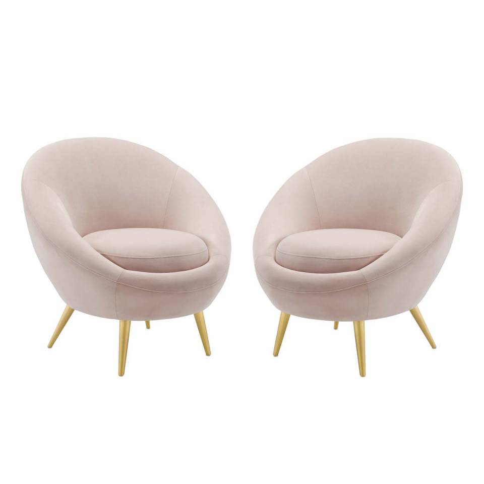 Modway Circuit Accent Chair Performance Velvet Set of 2 - EEI-4484 | Accent Chairs | Modishstore - 7