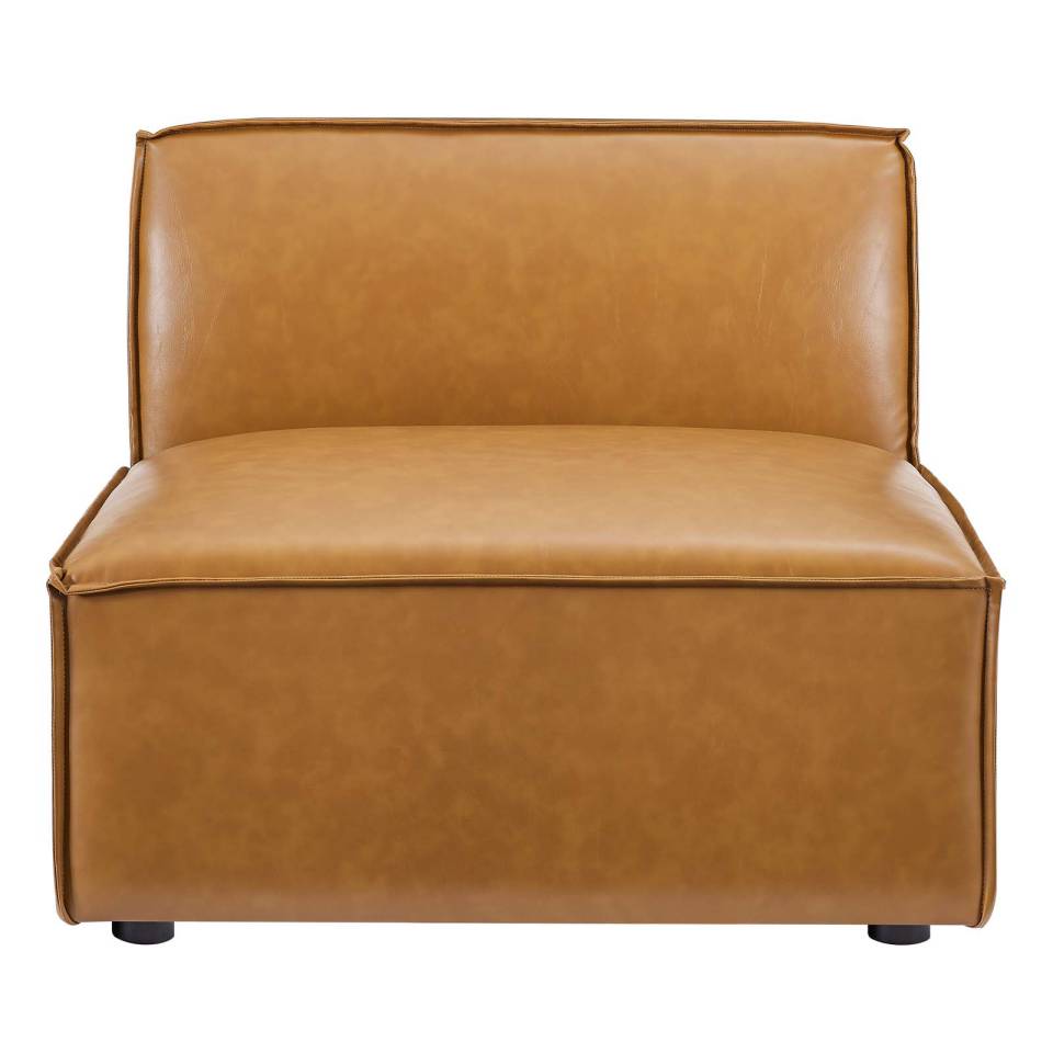 Modway Restore Vegan Leather Sectional Sofa Armless Chair | Chairs & Recliners | Modishstore-8