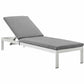 Modway Shore Outdoor Patio Aluminum Chaise with Cushions | Outdoor Patio Daybed | Modishstore-30