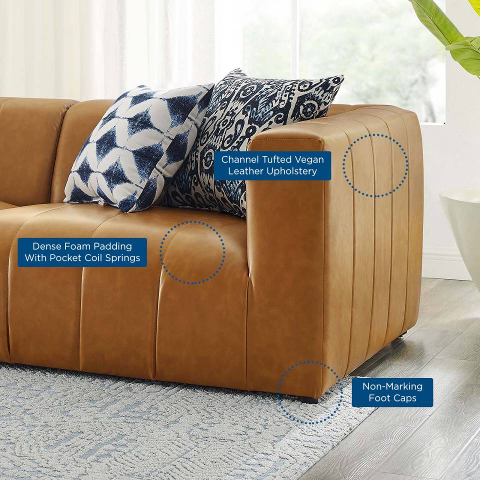 Modway Bartlett Vegan Leather Vegan Leather 3-Piece Sofa - EEI-4515 | Sofas | Modishstore - 10