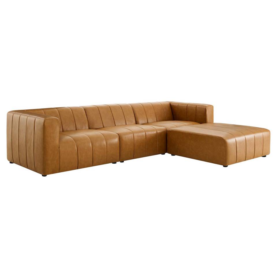 Modway Bartlett Vegan Leather Vegan Leather 4-Piece Sectional Sofa | Sofas | Modishstore-2