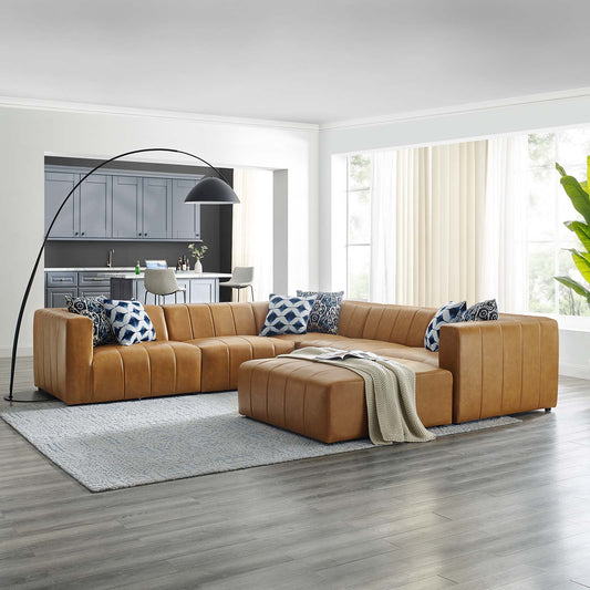 Bartlett Vegan Leather 6-Piece Sectional Sofa By Modway | Sofas | Modishstore