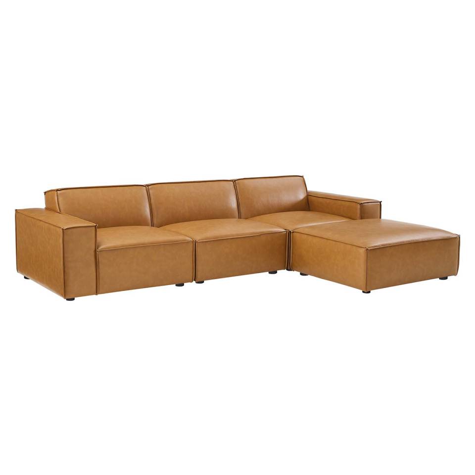 Modway Restore 4-Piece Vegan Leather Sectional Sofa | Sofas | Modishstore-2
