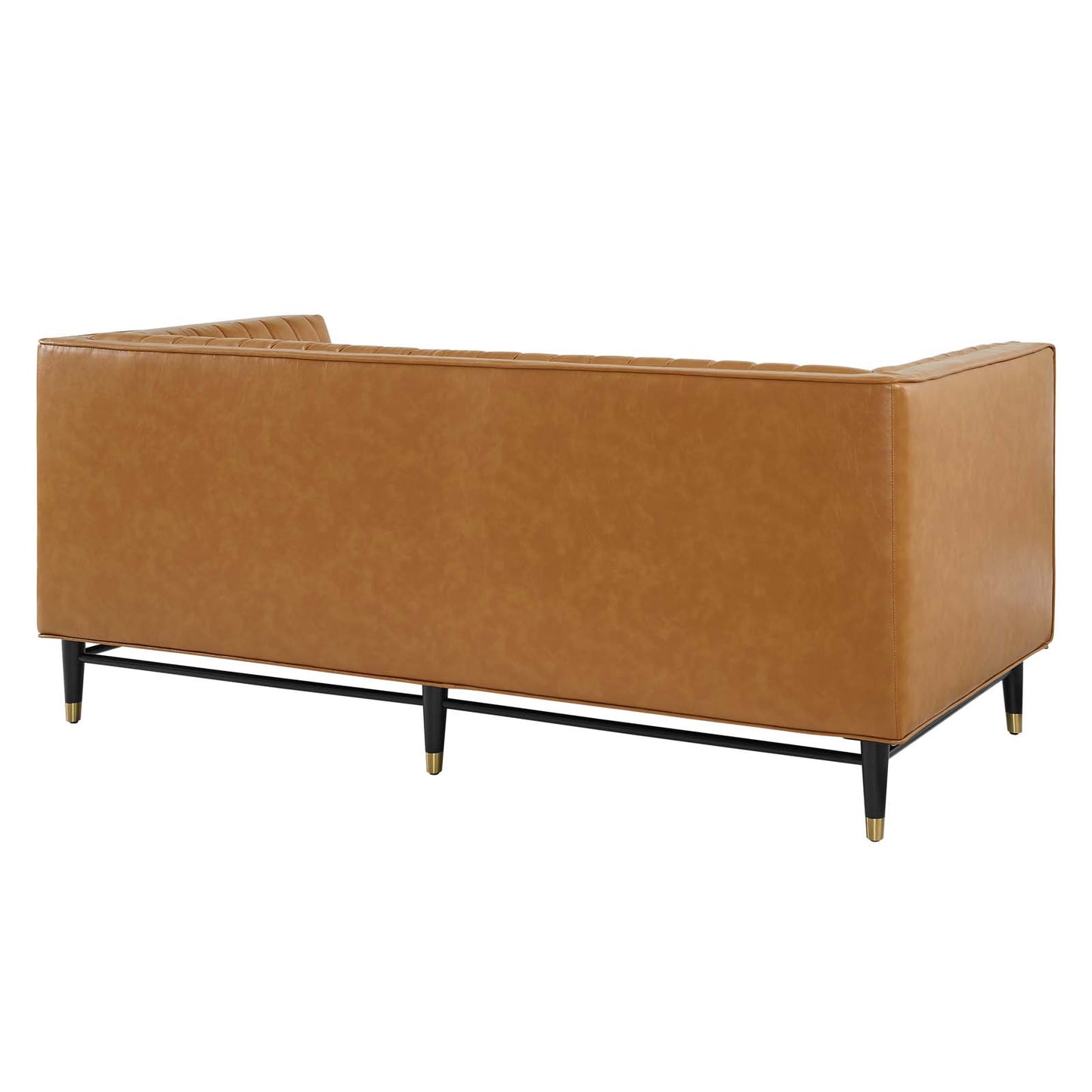 Modway Devote Channel Tufted Vegan Leather Loveseat - EEI-4719 | Loveseats | Modishstore - 4
