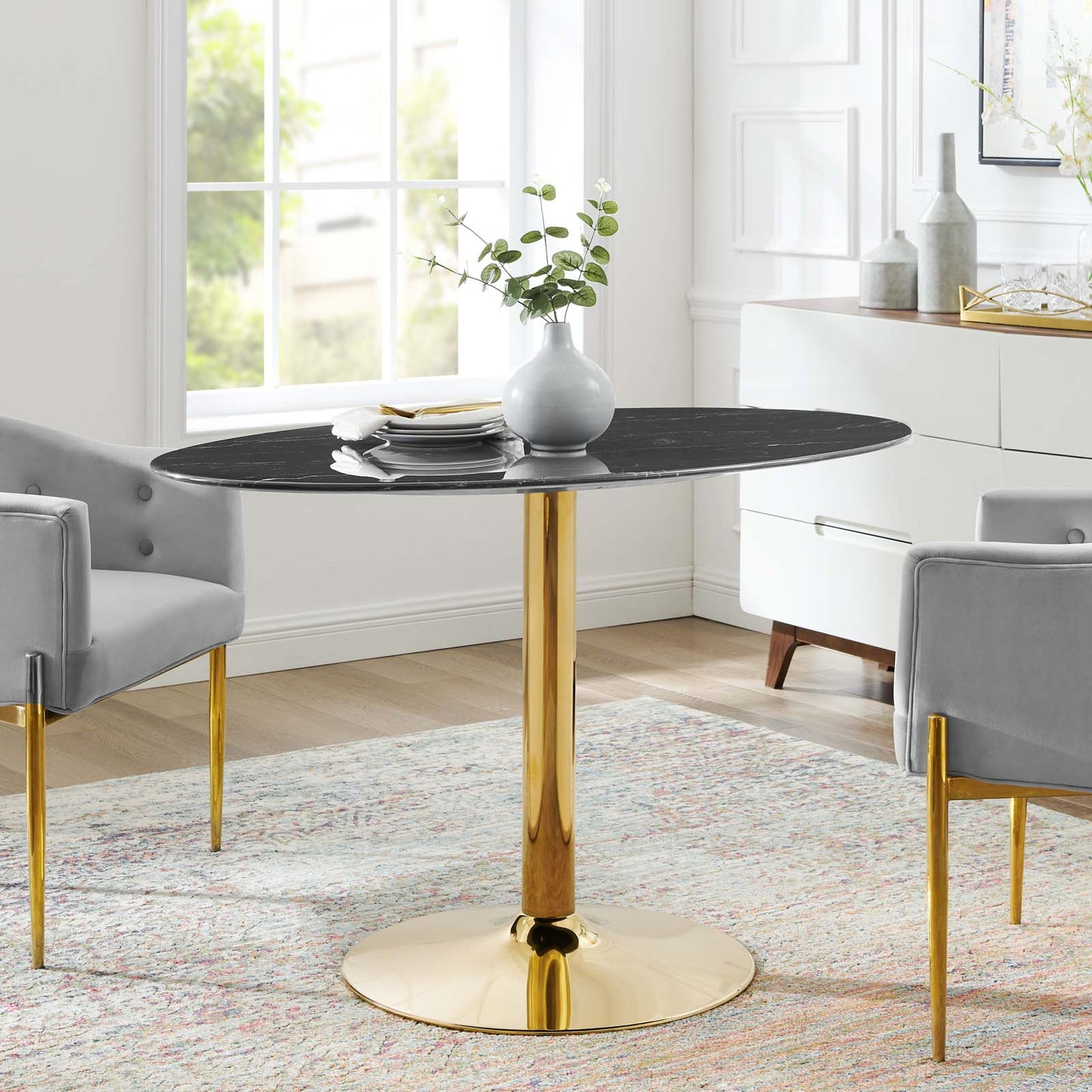 Modway Verne 48" Artificial Marble Dining Table - EEI-4759 | Dining Tables | Modishstore - 6