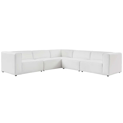 Modway Mingle Vegan Leather 5-Piece Sectional Sofa | Sofas | Modishstore-2