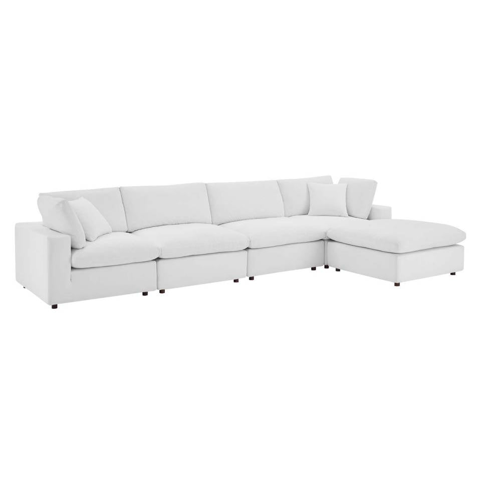 Modway Commix Down Filled Overstuffed Performance Velvet 5-Piece Sectional Sofa - EEI-4820 | Sectional | Modishstore - 18