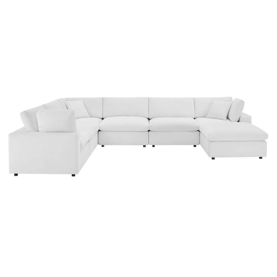 Modway Commix Down Filled Overstuffed Performance Velvet 7-Piece Sectional Sofa - EEI-4825 | Sectional | Modishstore - 19