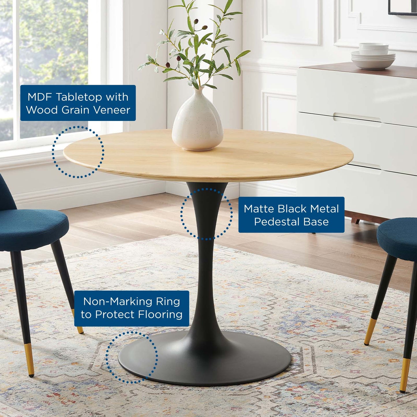 Lippa 40" Wood Dining Table By Modway - EEI-4871 | Dining Tables | Modishstore - 10