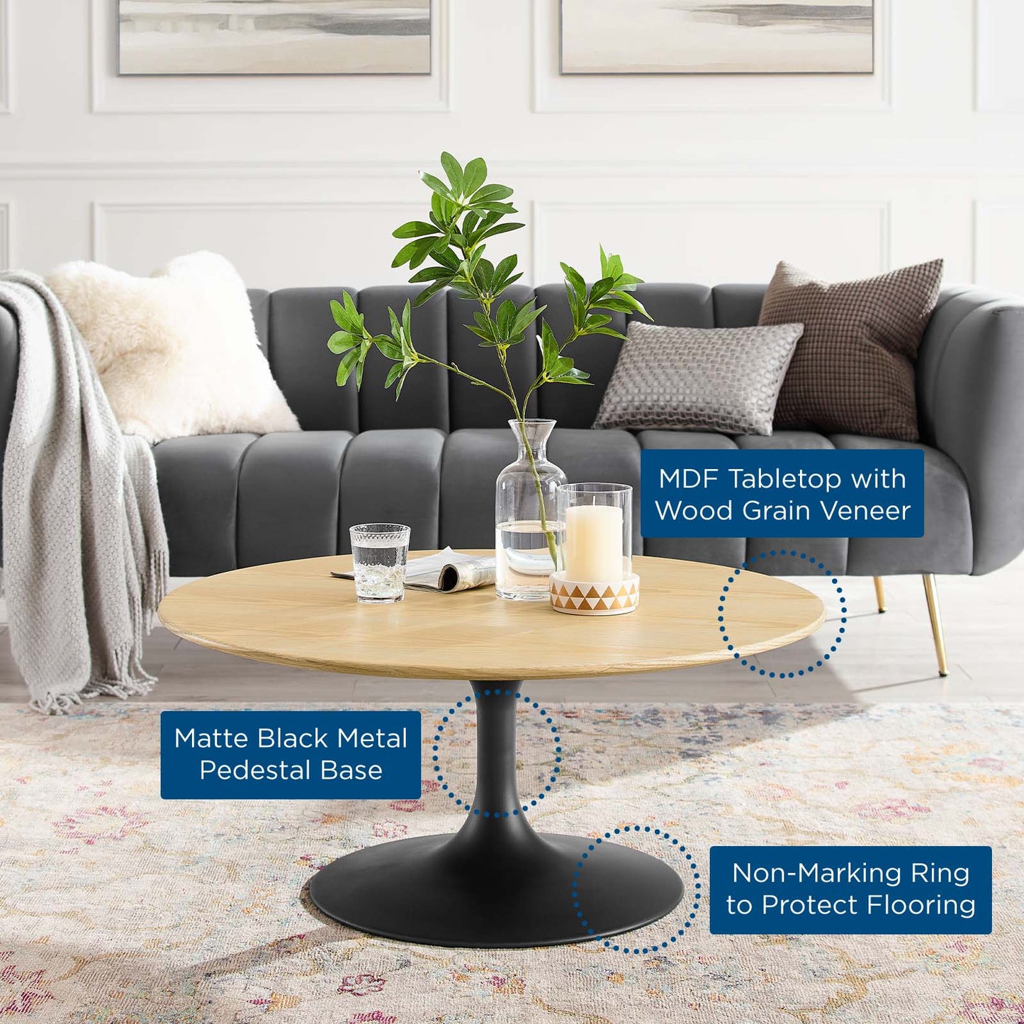 Lippa 36" Wood Coffee Table By Modway - EEI-4882 | Coffee Tables | Modishstore - 10