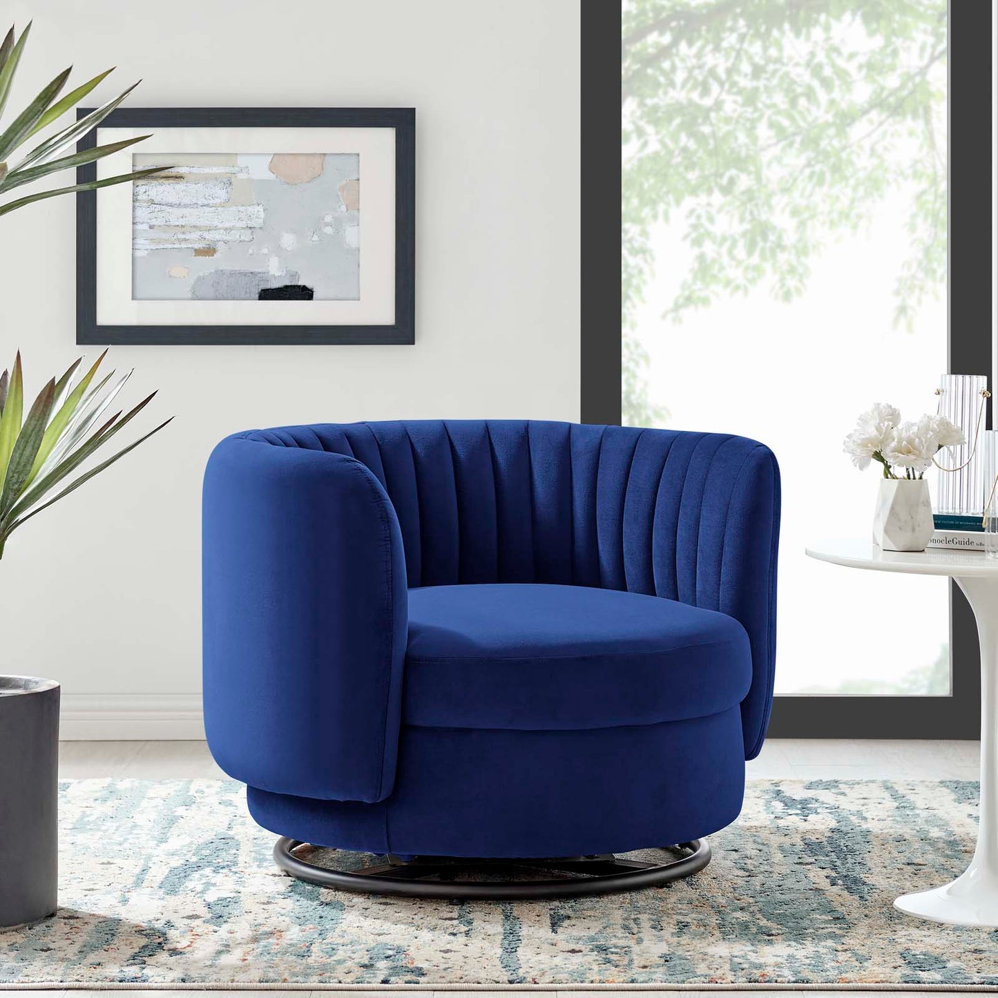 Embrace Tufted Performance Velvet Performance Velvet Swivel Chair By Modway - EEI-4998 | Armchairs | Modishstore - 28
