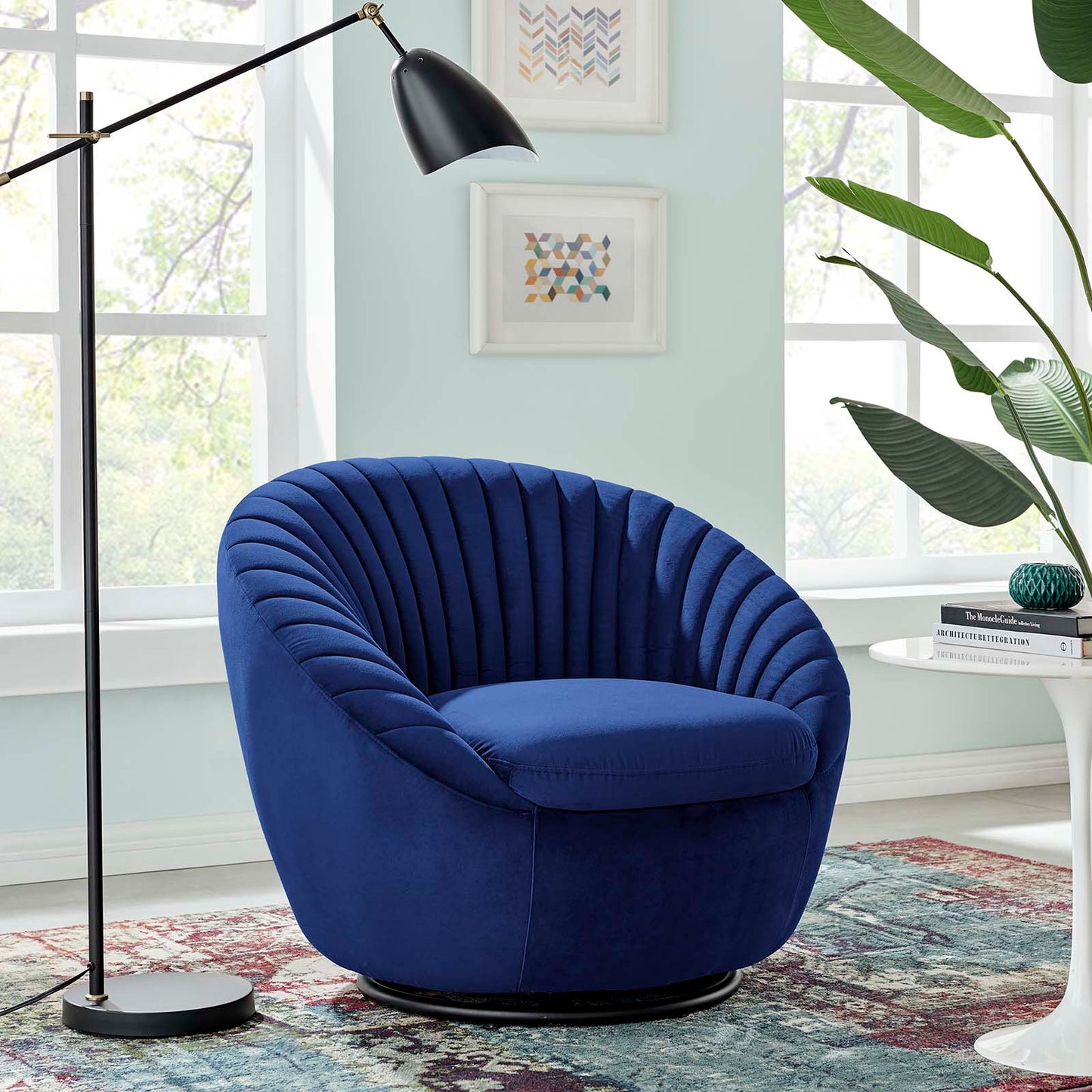 Whirr Tufted Performance Velvet Performance Velvet Swivel Chair By Modway - EEI-5004 | Armchairs | Modishstore - 28