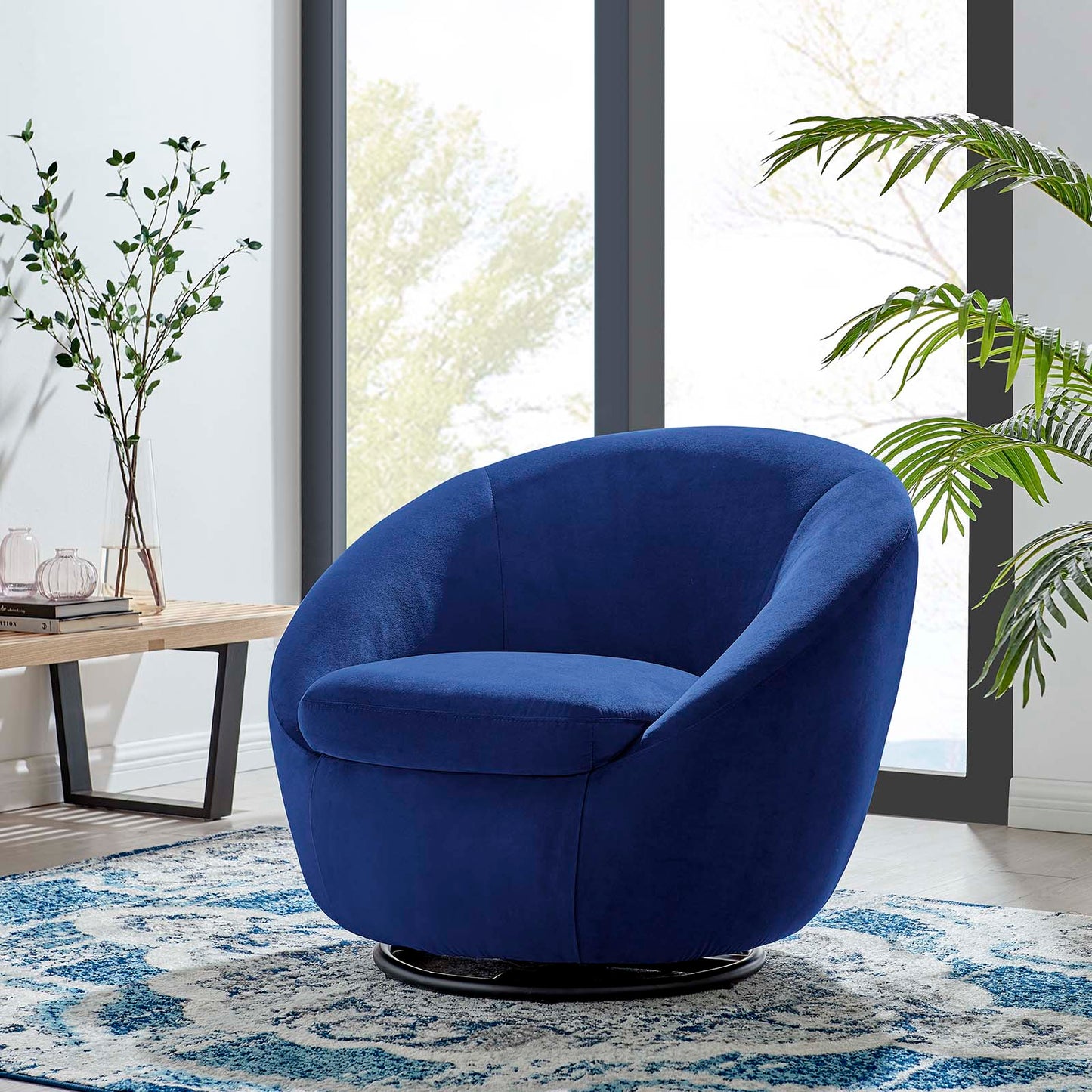 Buttercup Performance Velvet Performance Velvet Swivel Chair By Modway - EEI-5007 | Armchairs | Modishstore - 28