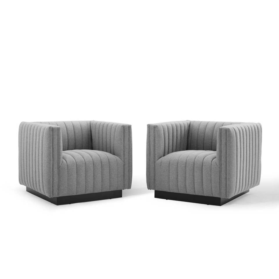 Modway Conjure Tufted Armchair Upholstered Fabric Set of 2 - EEI-5045 | Armchairs | Modishstore - 9