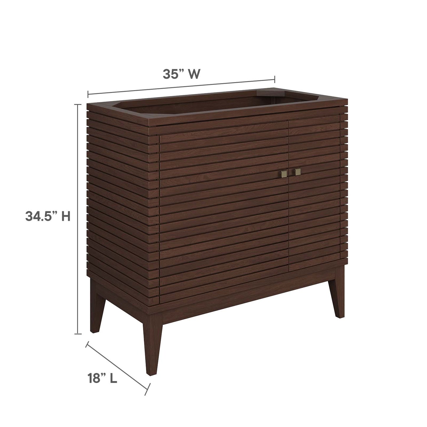 Ledger 36" Wood Bathroom Vanity Cabinet (Sink Basin Not Included) By Modway - EEI-5089 | Bathroom Accessories | Modishstore - 9