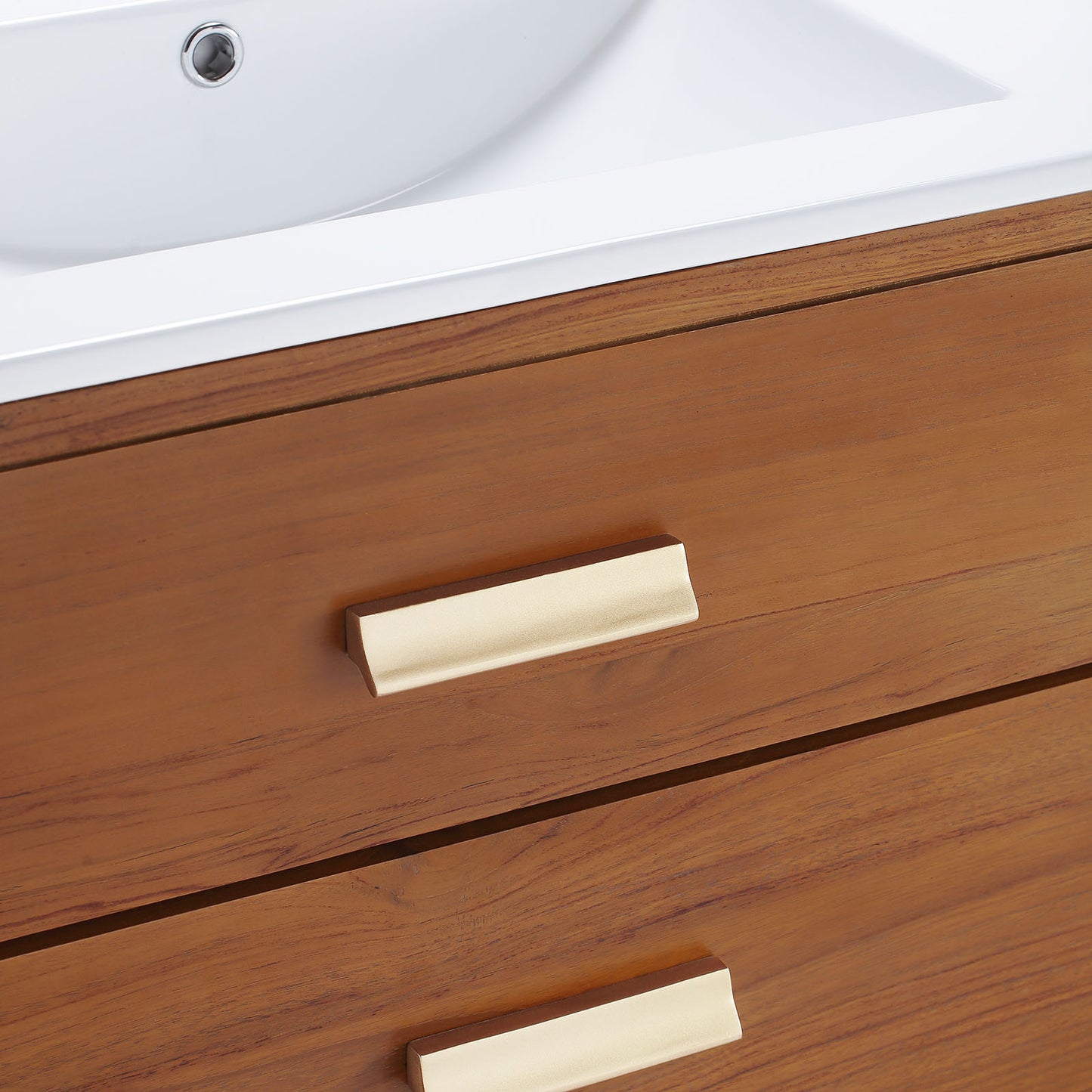 Modway Cassia 36" Bathroom Vanity - EEI-5109 ceramic sink basin integrated countertop Teak Wood Construction Spacious Bottom Drawer | Bathroom Accessories | Modishstore - 7