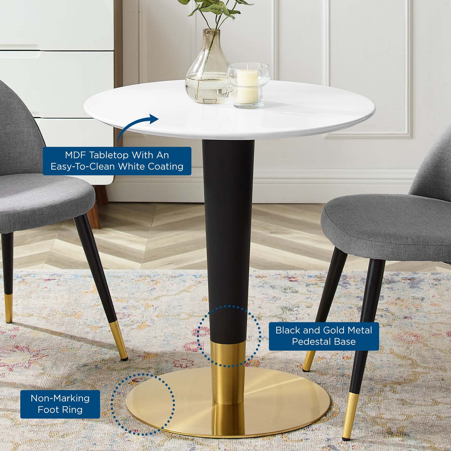 Zinque 28" Dining Table By Modway - EEI-5116 | Dining Tables | Modishstore - 5