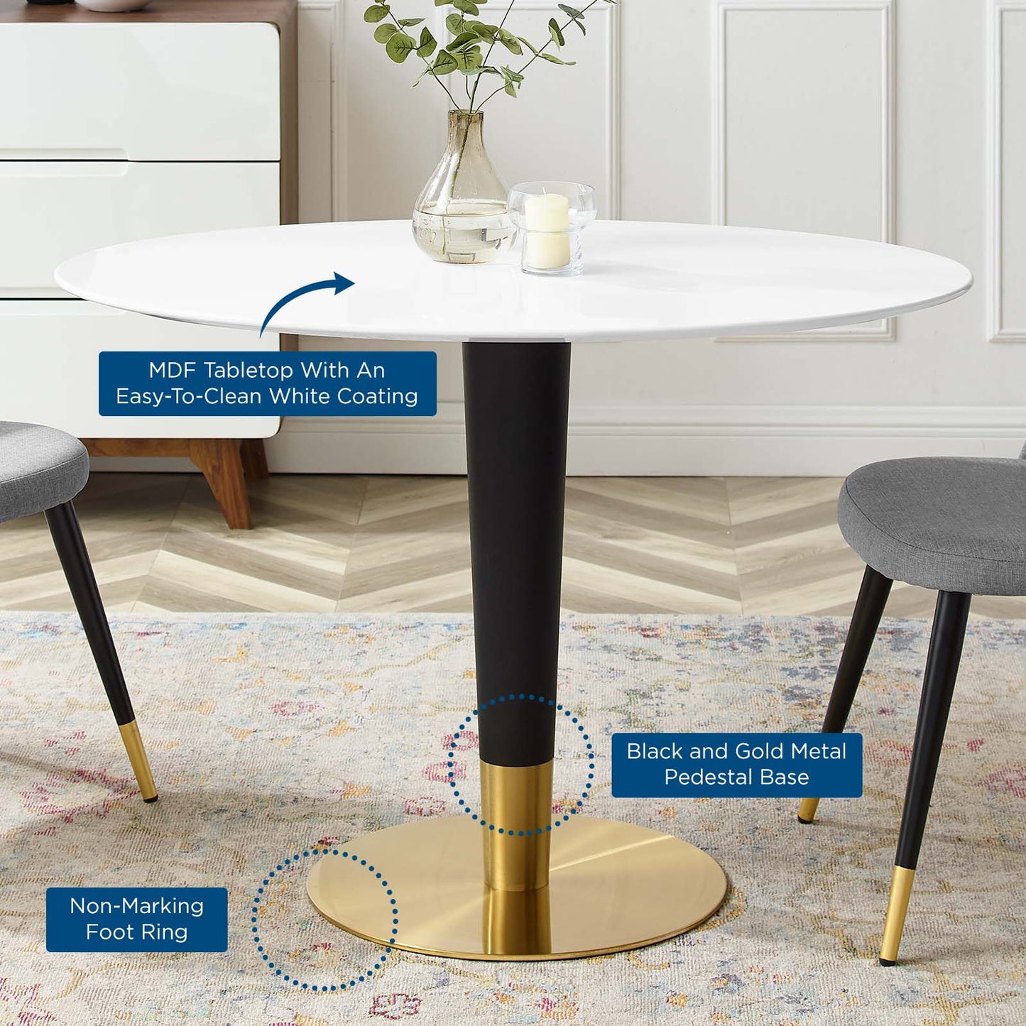 Zinque 42" Oval Dining Table By Modway - EEI-5124 | Dining Tables | Modishstore - 5