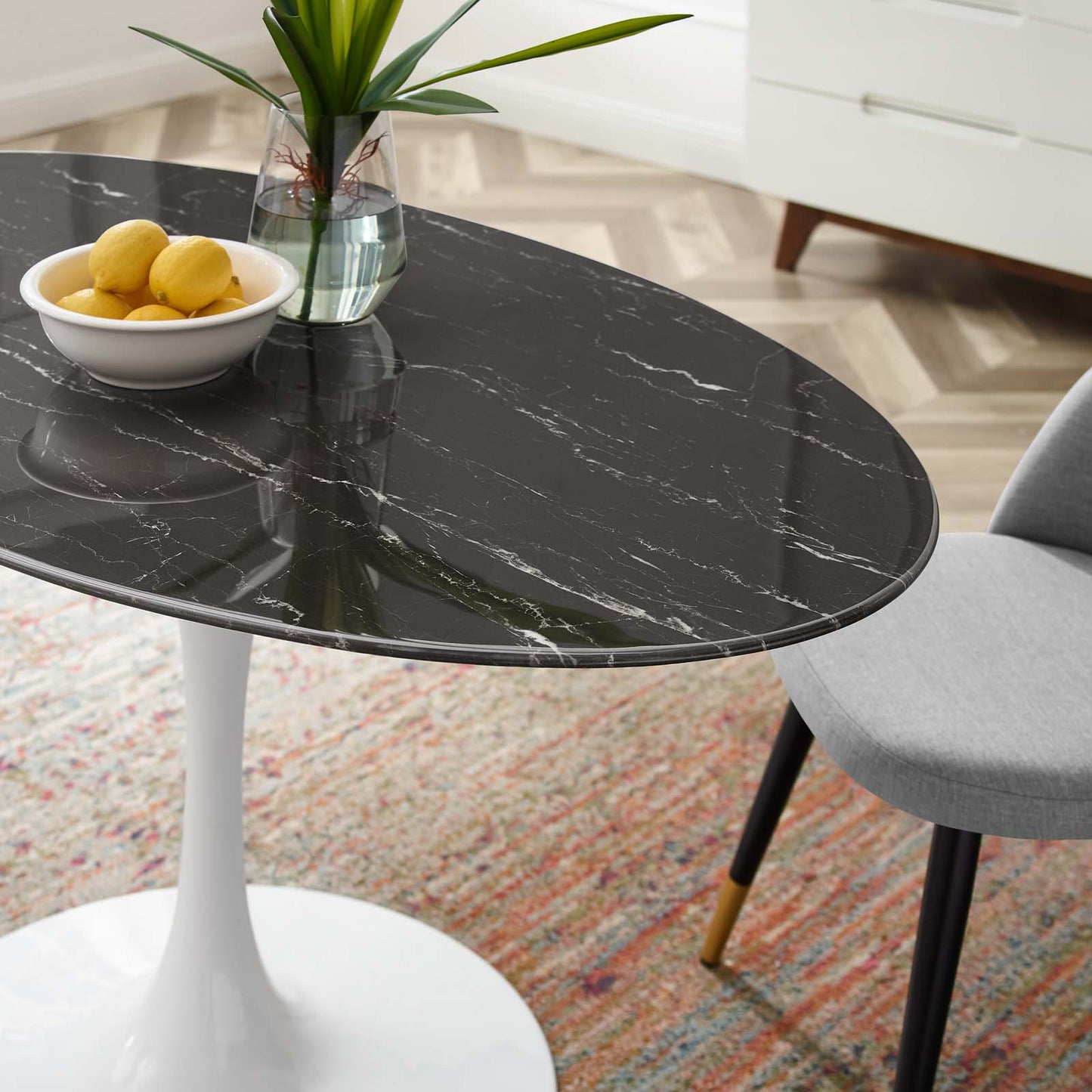 Modway Lippa 54" Artificial Marble Dining Table - EEI-5185 | Dining Tables | Modishstore - 6