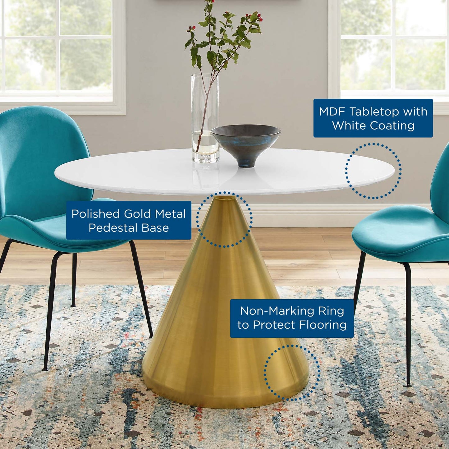 Tupelo 48" Oval Dining Table By Modway - EEI-5338 | Dining Tables | Modishstore - 5