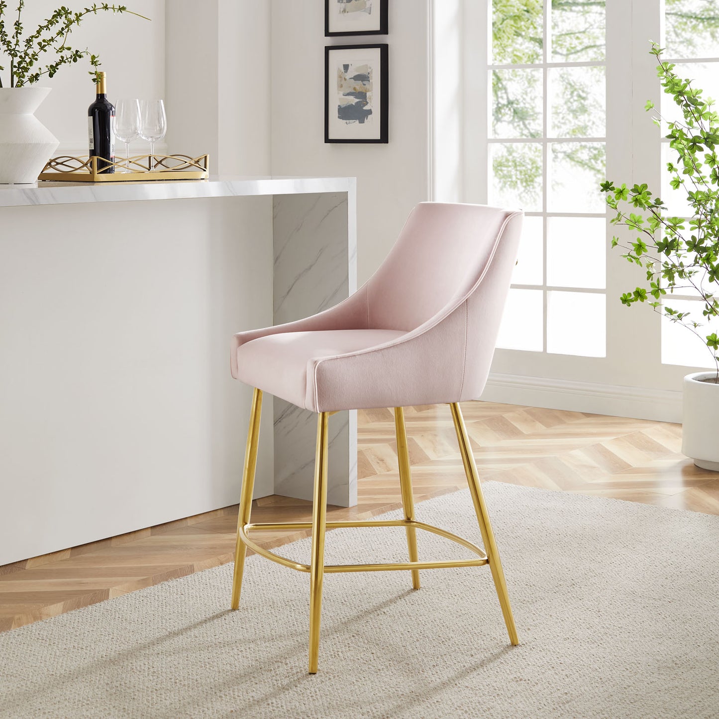 Discern Performance Velvet Counter Stool By Modway - EEI-5474 | Bar Stools | Modishstore - 40