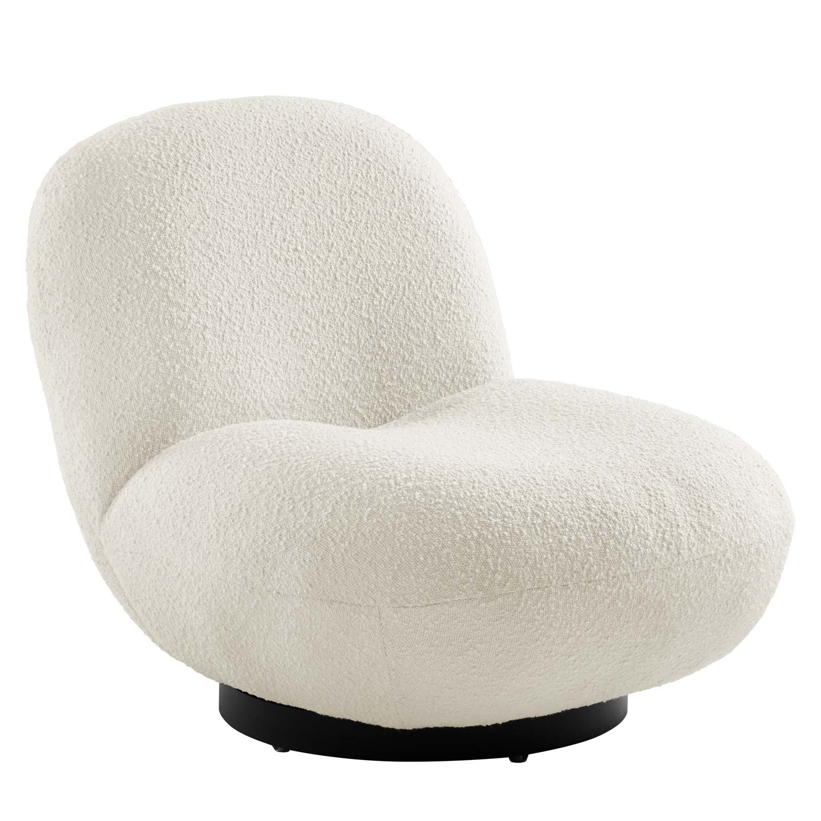 Kindred Boucle Upholstered Upholstered Fabric Swivel Chair By Modway - EEI-5486 | Lounge Chairs | Modishstore - 2