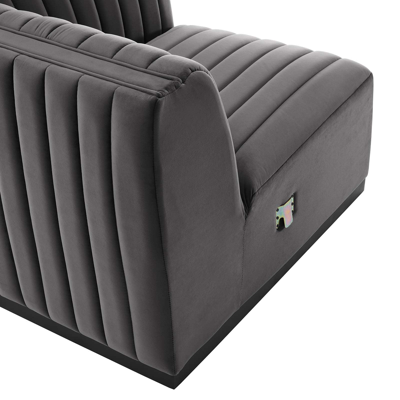 Conjure Channel Tufted Performance Velvet Right Corner Chair By Modway - EEI-5498 | Sofas | Modishstore - 16