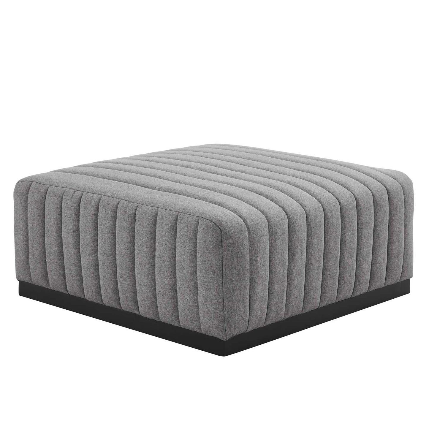 Conjure Channel Tufted Upholstered Fabric Ottoman By Modway - EEI-5501 | Ottomans | Modishstore - 7