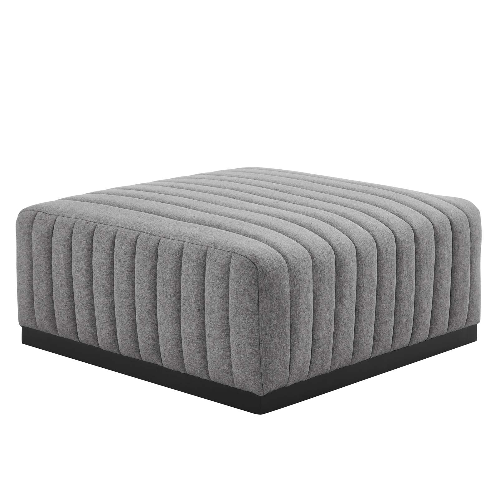 Conjure Channel Tufted Upholstered Fabric Ottoman By Modway - EEI-5501 | Ottomans | Modishstore - 7
