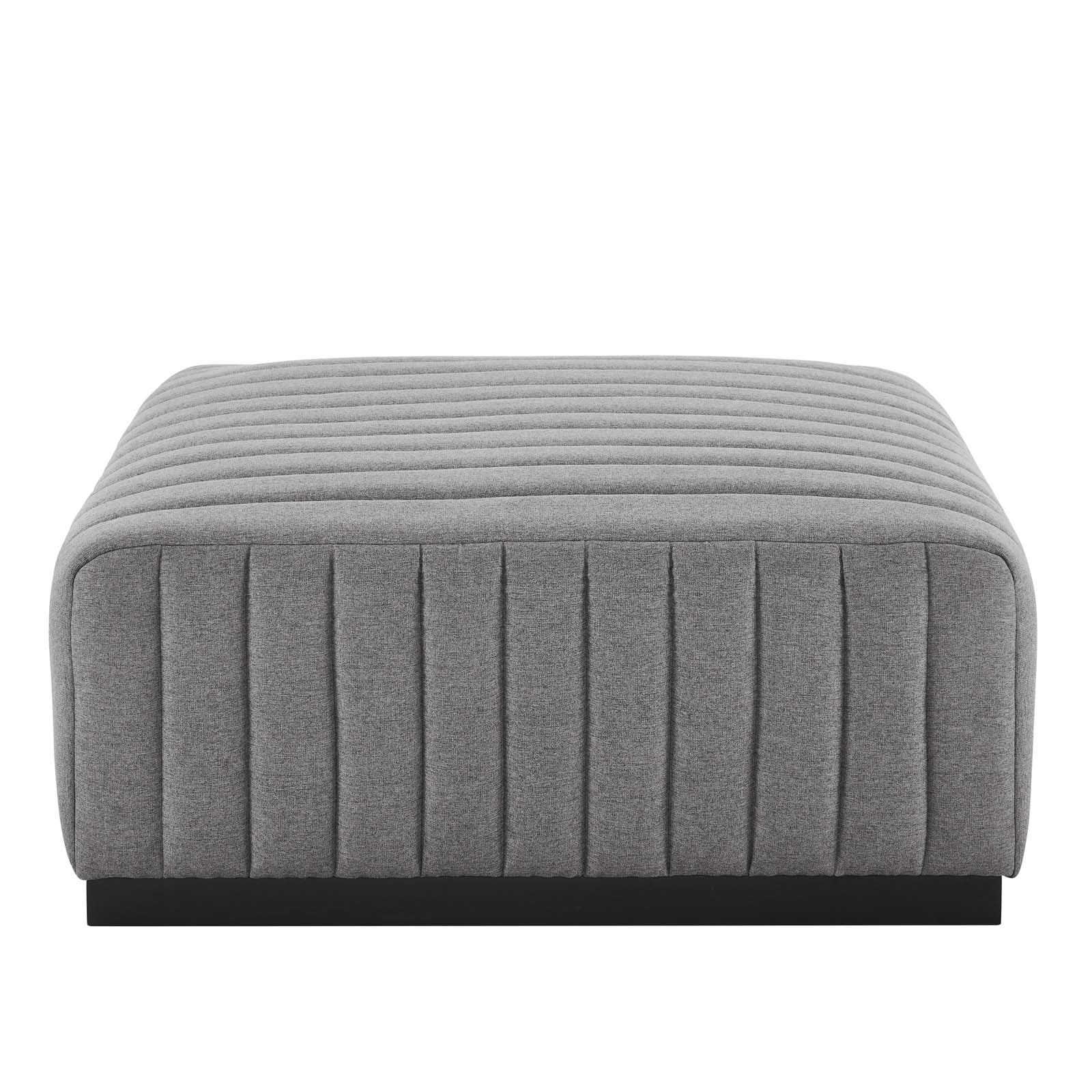 Conjure Channel Tufted Upholstered Fabric Ottoman By Modway - EEI-5501 | Ottomans | Modishstore - 8