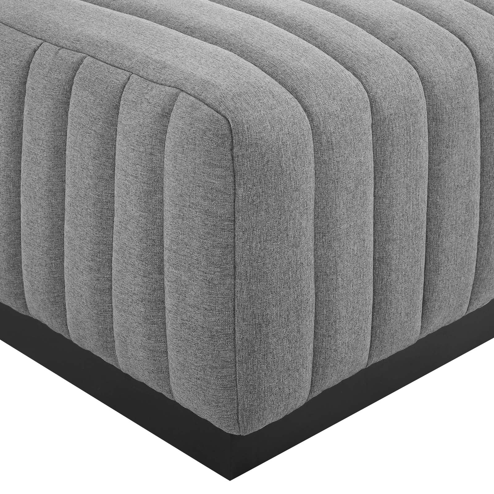 Conjure Channel Tufted Upholstered Fabric Ottoman By Modway - EEI-5501 | Ottomans | Modishstore - 9