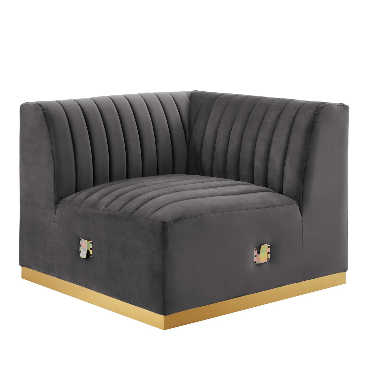 Conjure Channel Tufted Performance Velvet Left Corner Chair By Modway - EEI-5505 | Lounge Chairs | Modishstore - 14