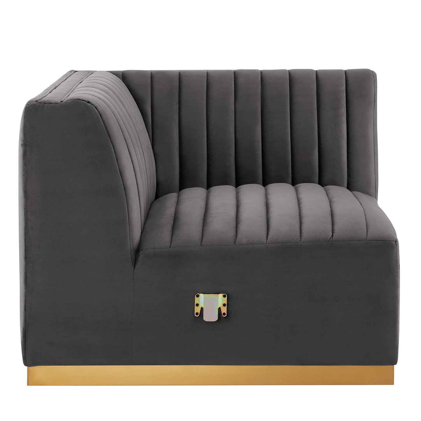 Conjure Channel Tufted Performance Velvet Left Corner Chair By Modway - EEI-5505 | Lounge Chairs | Modishstore - 15
