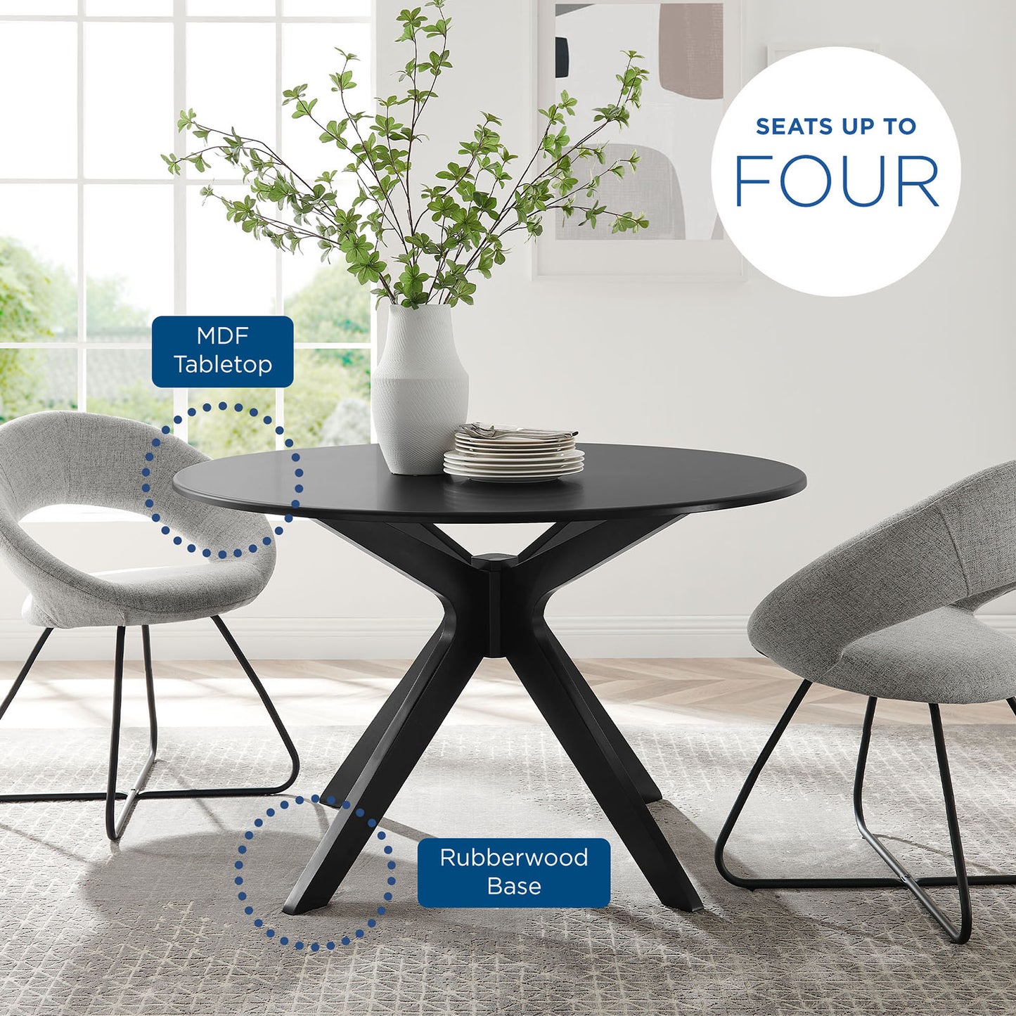 Modway Traverse 47" Dining Table - EEI-5510 | Dining Tables | Modishstore - 6