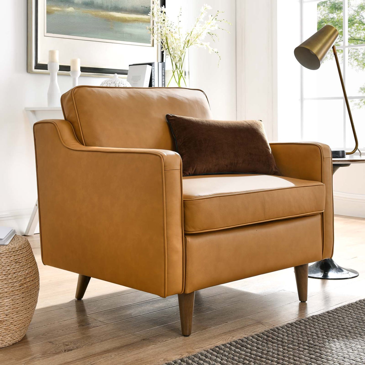 Impart Genuine Leather Armchair By Modway - EEI-5555 | Armchairs | Modishstore - 16