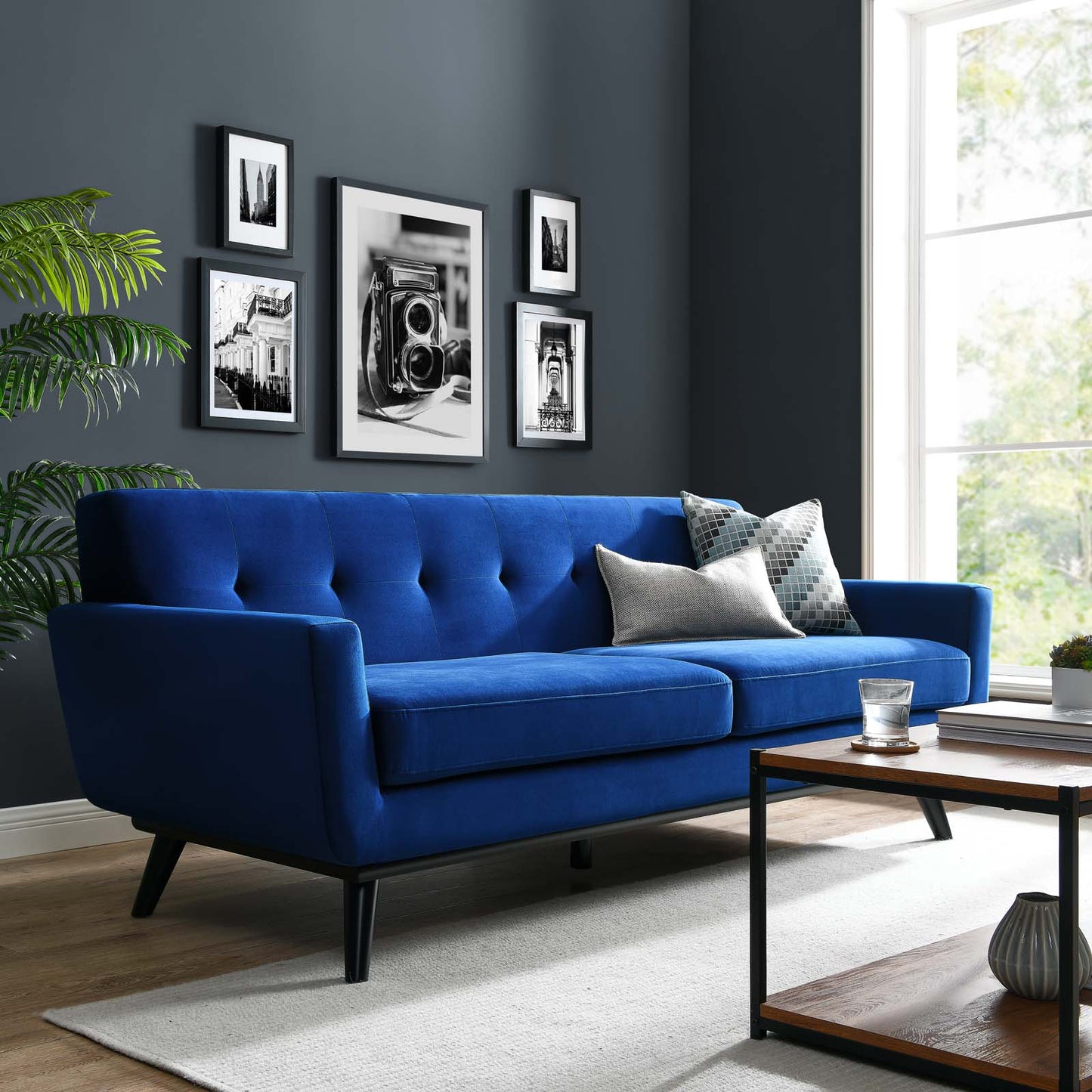 Engage Performance Velvet Sofa By Modway - EEI-5600 | Sofas | Modishstore - 32