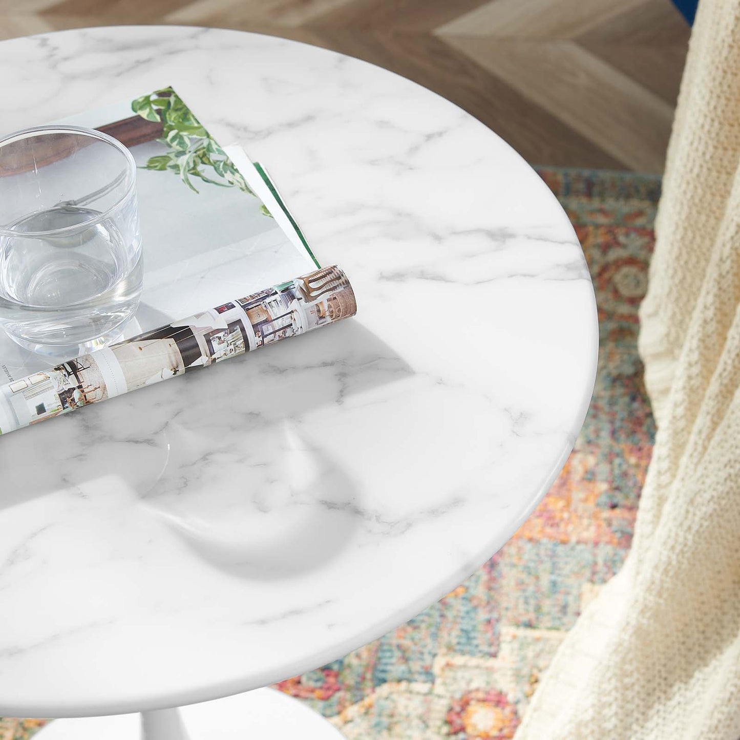 Lippa 20" Round Artificial Marble Side Table By Modway - EEI-5680 | Side Tables | Modishstore - 12