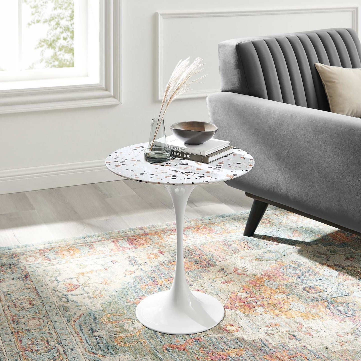 Lippa 20" Round Terrazzo Side Table By Modway | Side Tables | Modishstore
