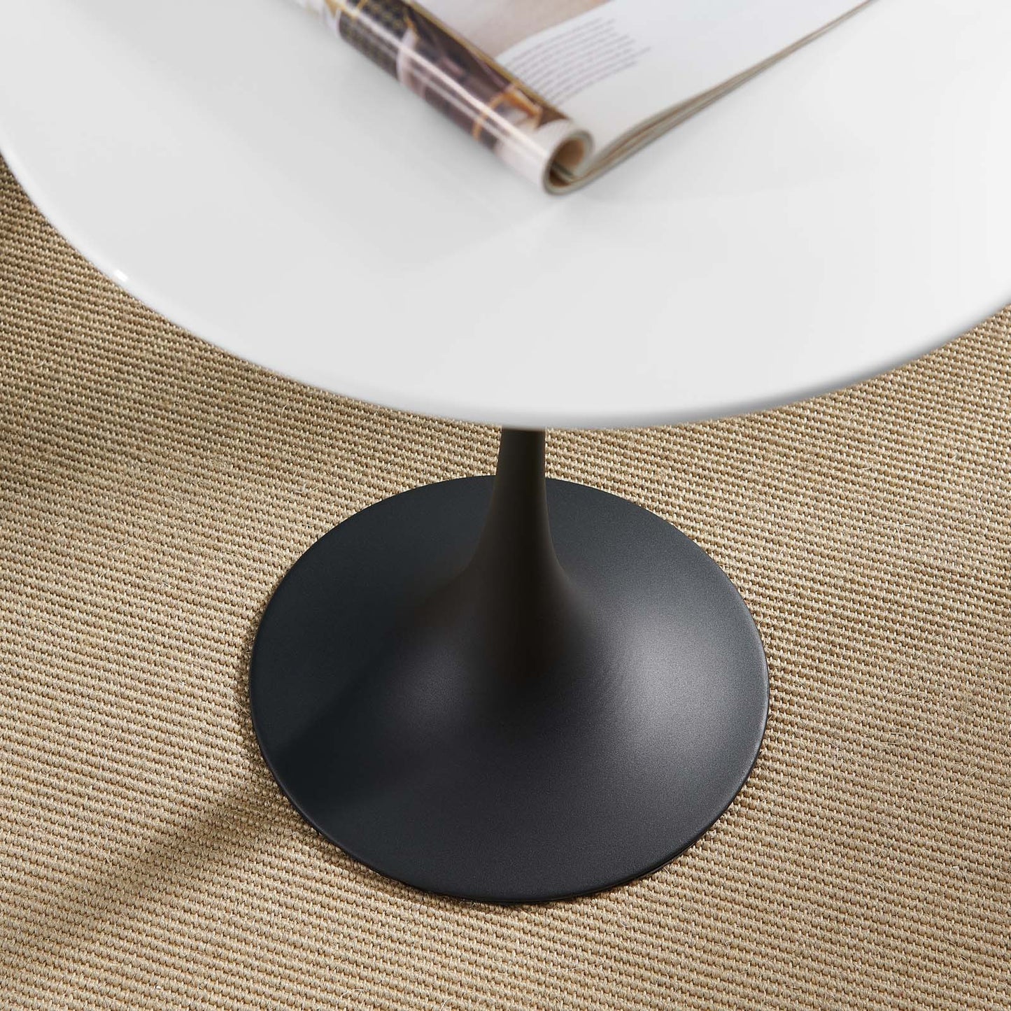 Lippa 20" Round Side Table By Modway - EEI-5688-BLK-WHI | Side Tables |  Modishstore - 6