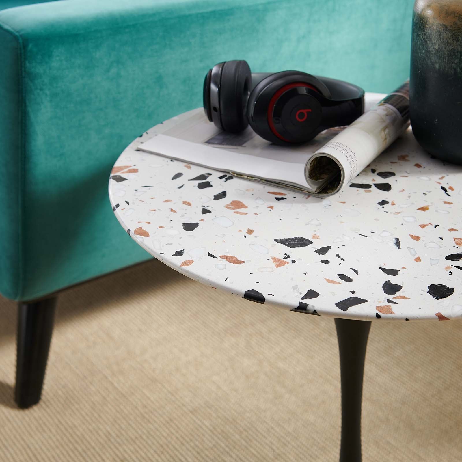 Lippa 20" Round Terrazzo Side Table By Modway - EEI-5692 | Side Tables | Modishstore - 6