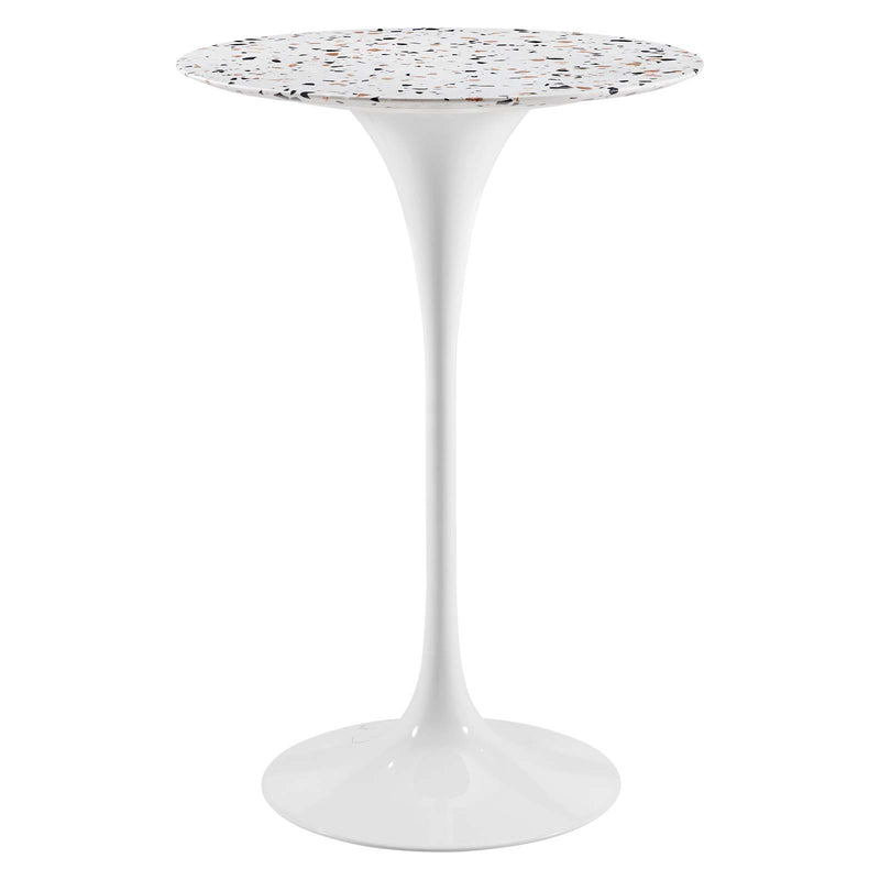 Lippa 28" Round Terrazzo Bar Table By Modway - EEI-5707-WHI-WHI | Bar Tables |  Modishstore - 2