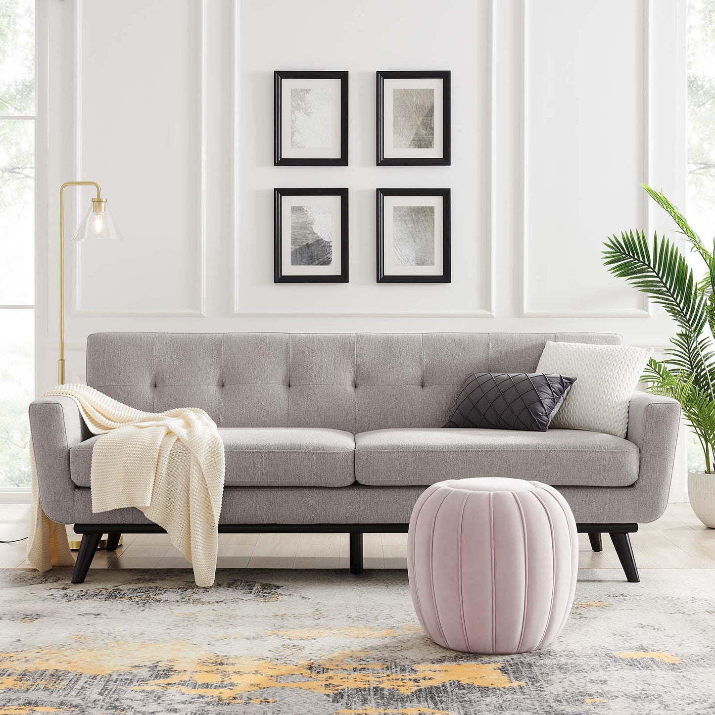 Engage Herringbone Fabric Sofa By Modway - EEI-5760 | Sofas | Modishstore - 32