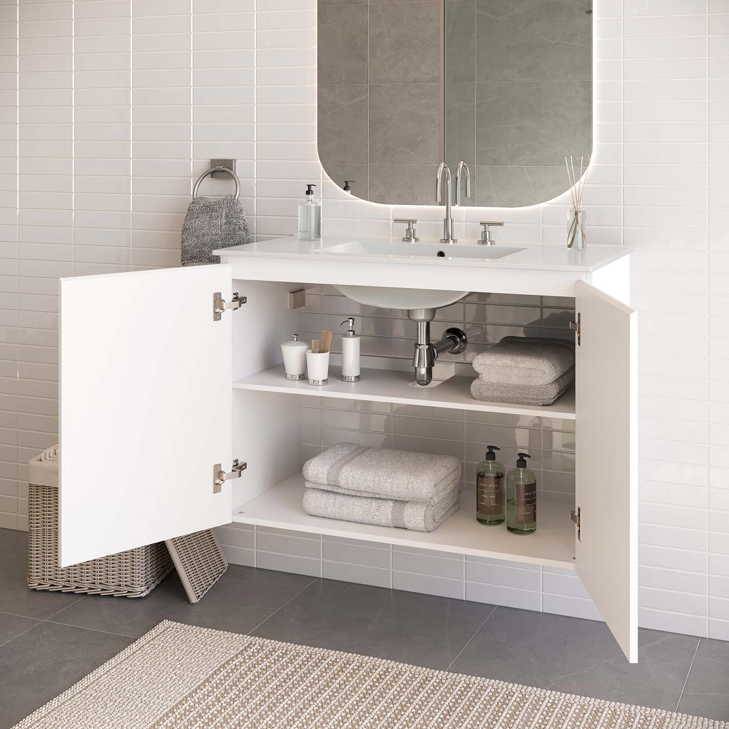 Bryn 36" Wall-Mount Bathroom Vanity By Modway - EEI-5779 | Bathroom Accessories | Modishstore - 32